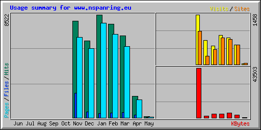 Usage summary for www.nspanring.eu